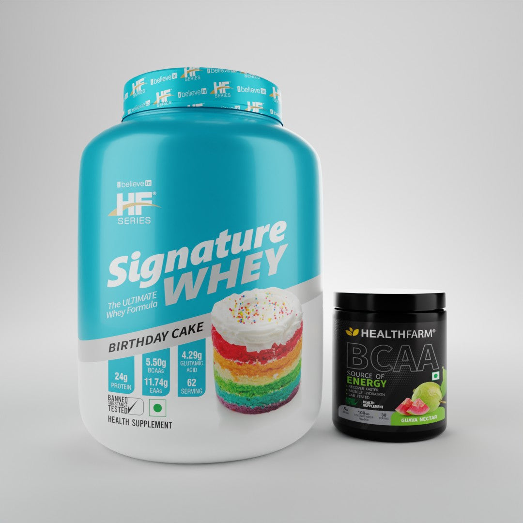 HealthFarm SIGNATURE WHEY (2KG) + BCAA Fitness combo