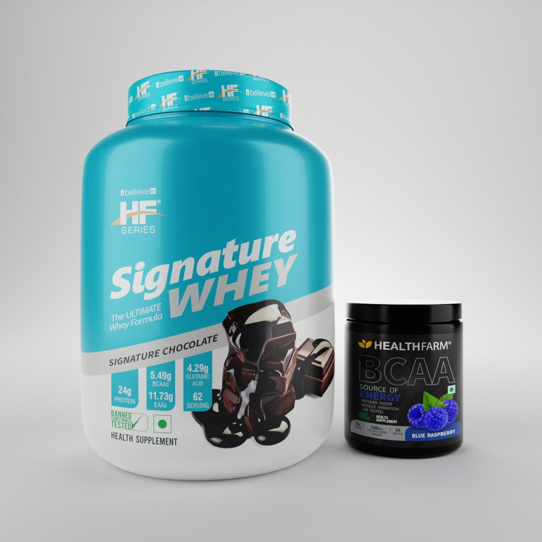 HealthFarm SIGNATURE WHEY (2KG) + BCAA Fitness combo