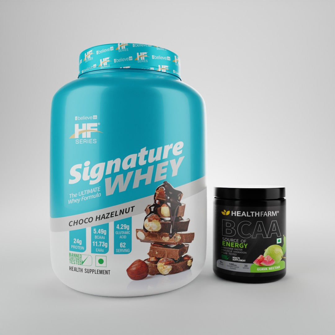 HealthFarm SIGNATURE WHEY (2KG) + BCAA Fitness combo