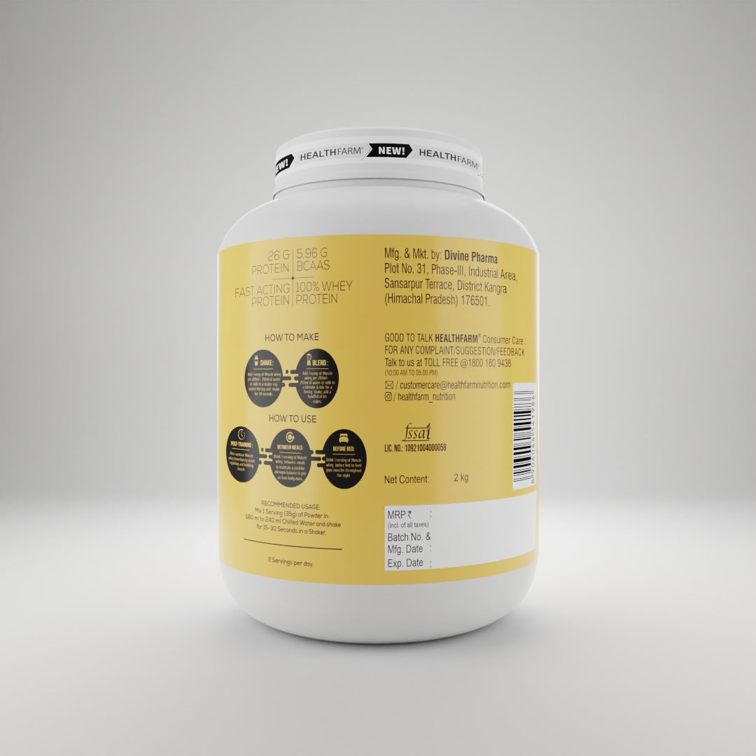 HealthFarm Muscle Whey Protein + Freebies