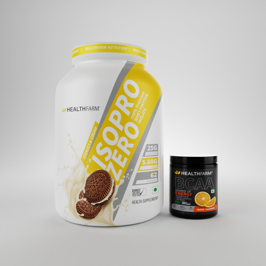 HealthFarm Best Combo Offer of ISO PRO ZERO(2Kg) + BCAA