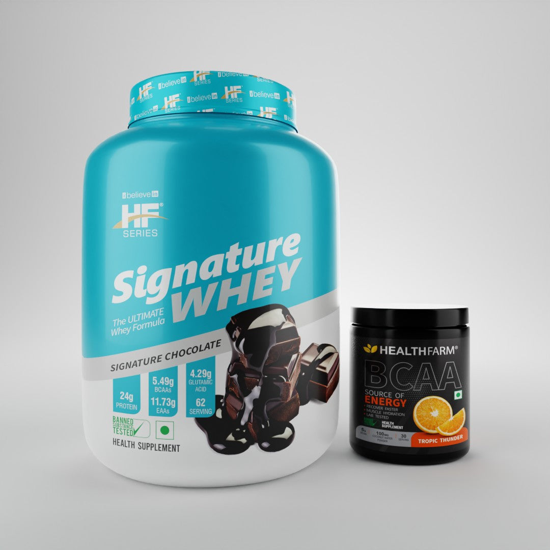 HealthFarm SIGNATURE WHEY (2KG) + BCAA Fitness combo
