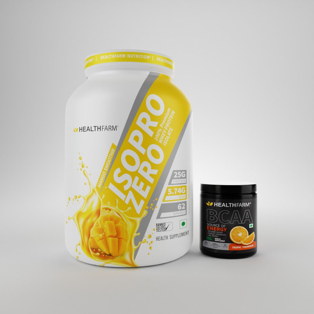 HealthFarm Best Combo Offer of ISO PRO ZERO(2Kg) + BCAA