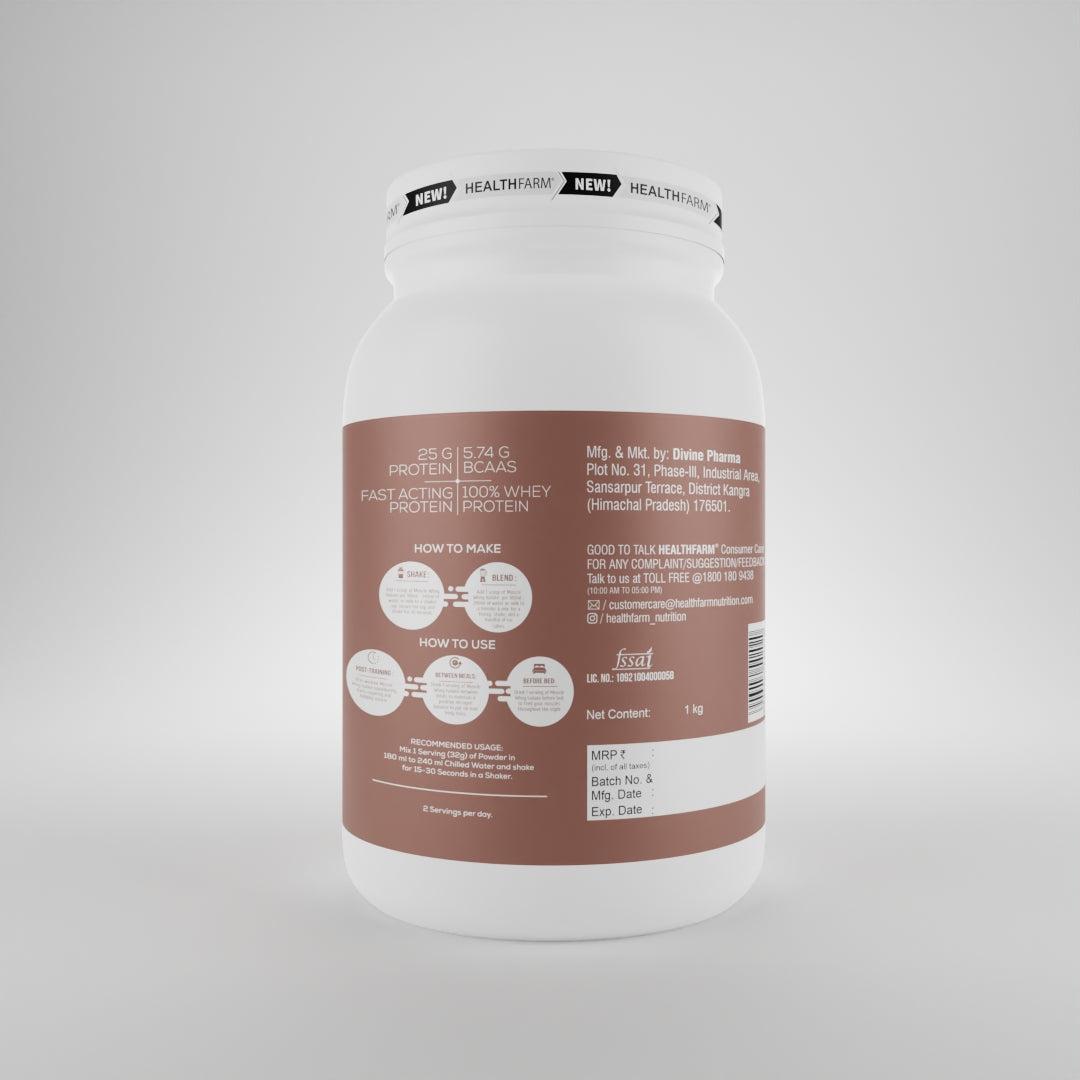 HealthFarm Muscle Whey Isolate | Premium Blend of Whey Protein Hydrolysate and Isolate