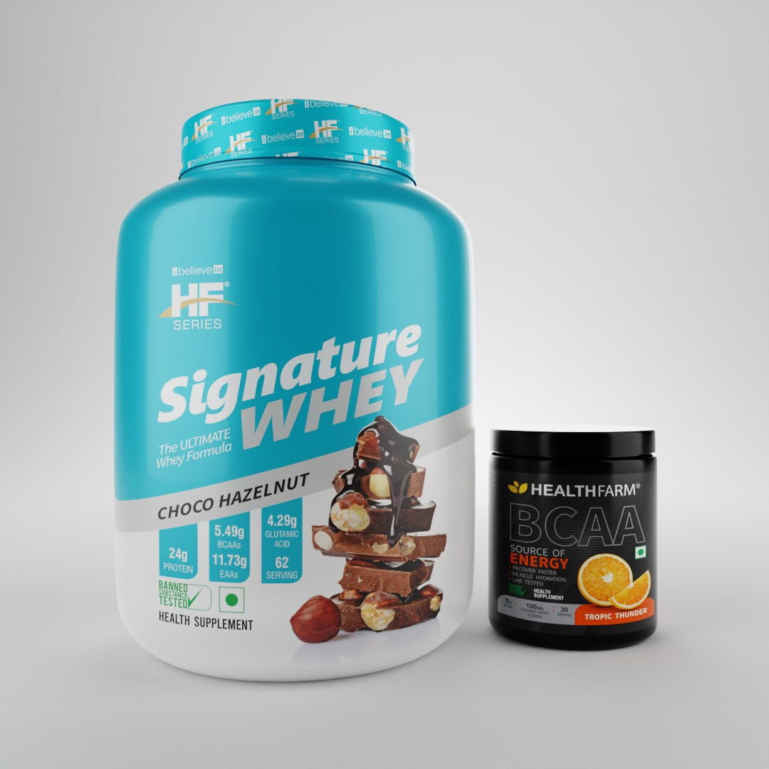 HealthFarm SIGNATURE WHEY (2KG) + BCAA Fitness combo