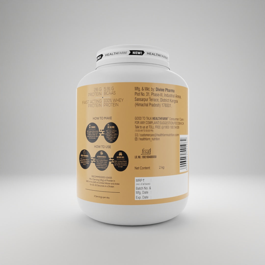 HealthFarm Muscle Whey Protein + Freebies