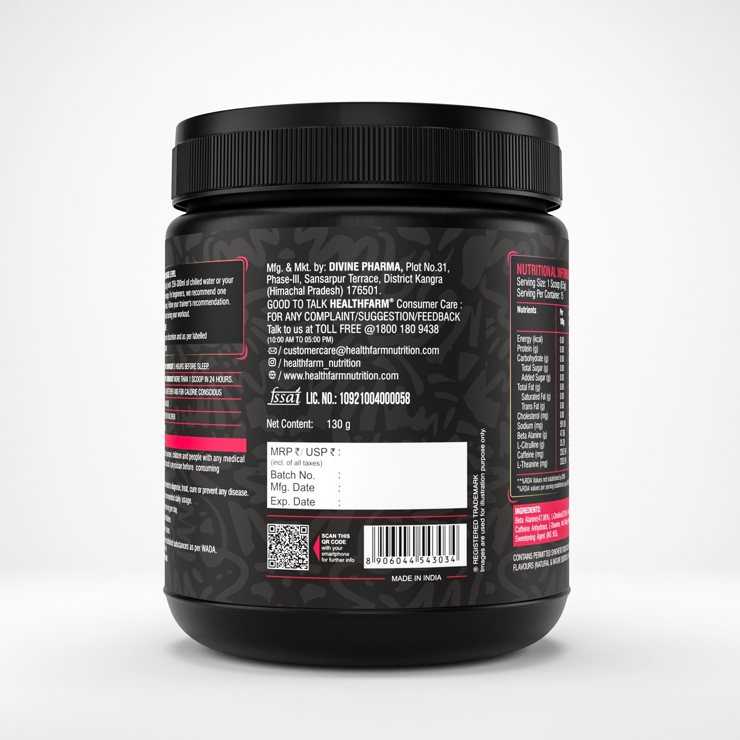 Healthfarm No Mercy Pre-Workout | Stock Clearance