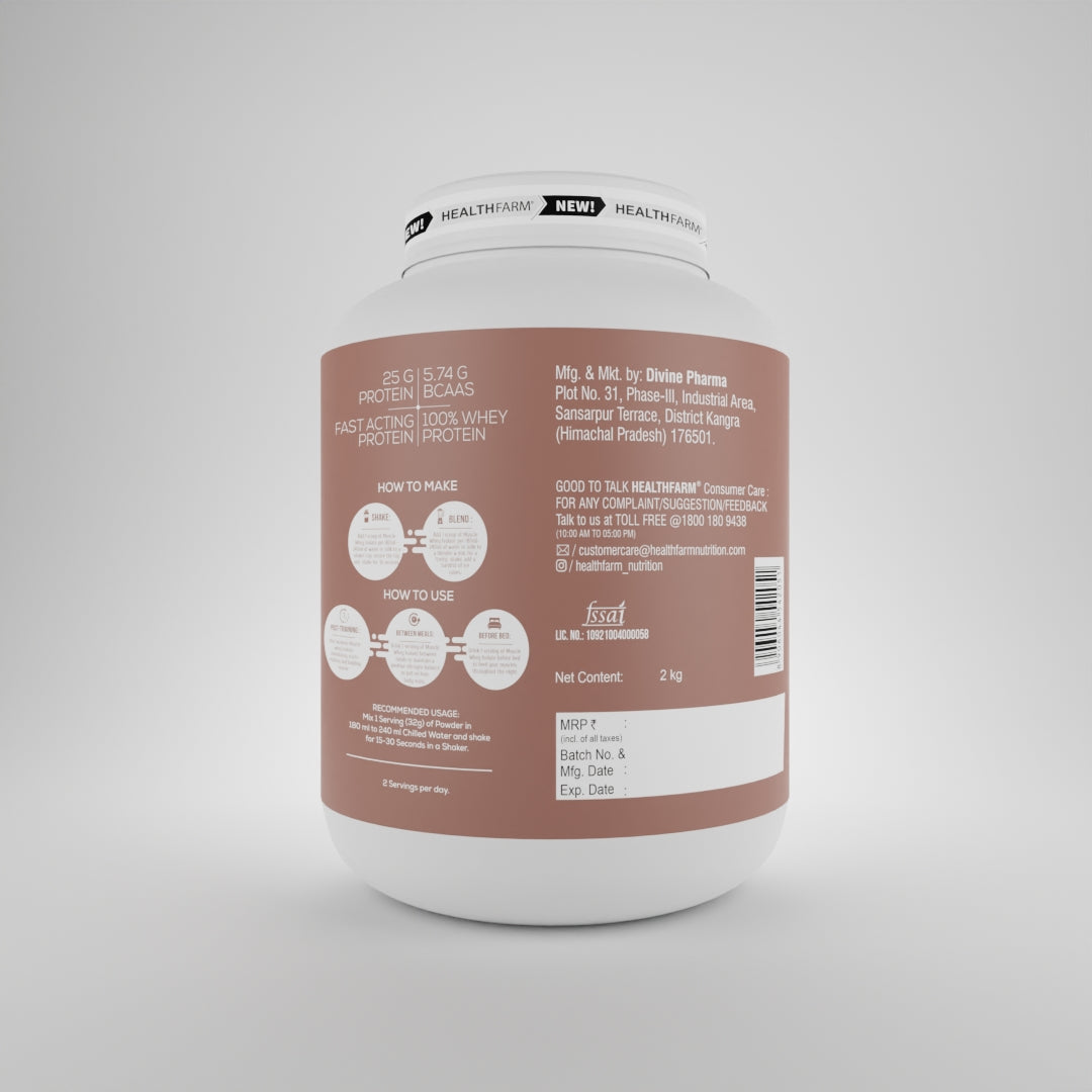 HealthFarm Muscle Whey Isolate | Premium Blend of Whey Protein Hydrolysate and Isolate