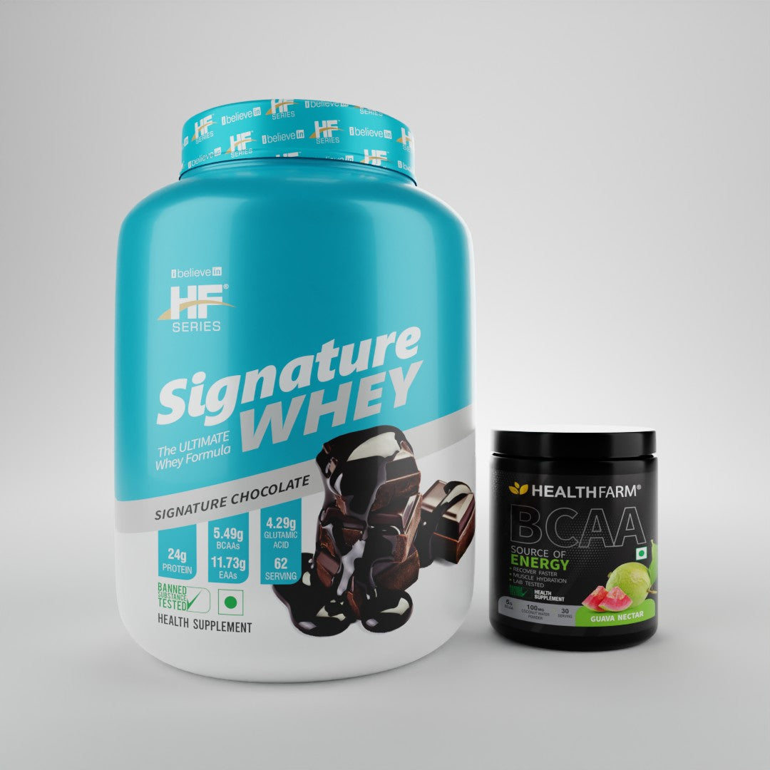 HealthFarm SIGNATURE WHEY (2KG) + BCAA Fitness combo