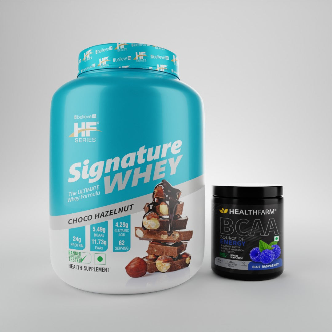 HealthFarm SIGNATURE WHEY (2KG) + BCAA Fitness combo
