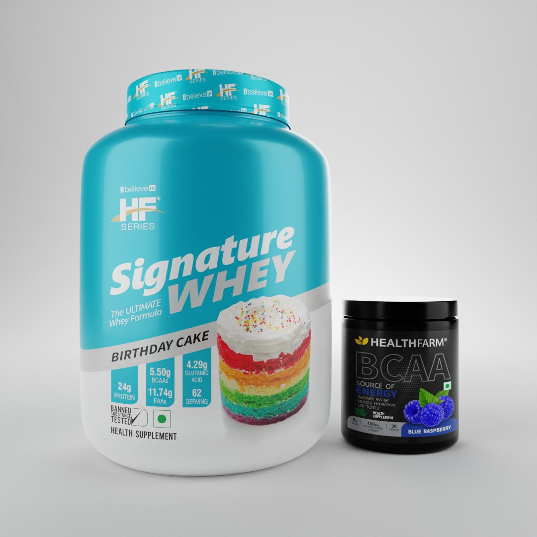 HealthFarm SIGNATURE WHEY (2KG) + BCAA Fitness combo