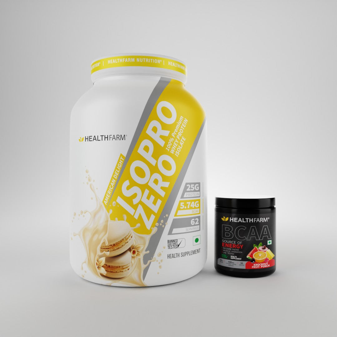 HealthFarm Best Combo Offer of ISO PRO ZERO(2Kg) + BCAA