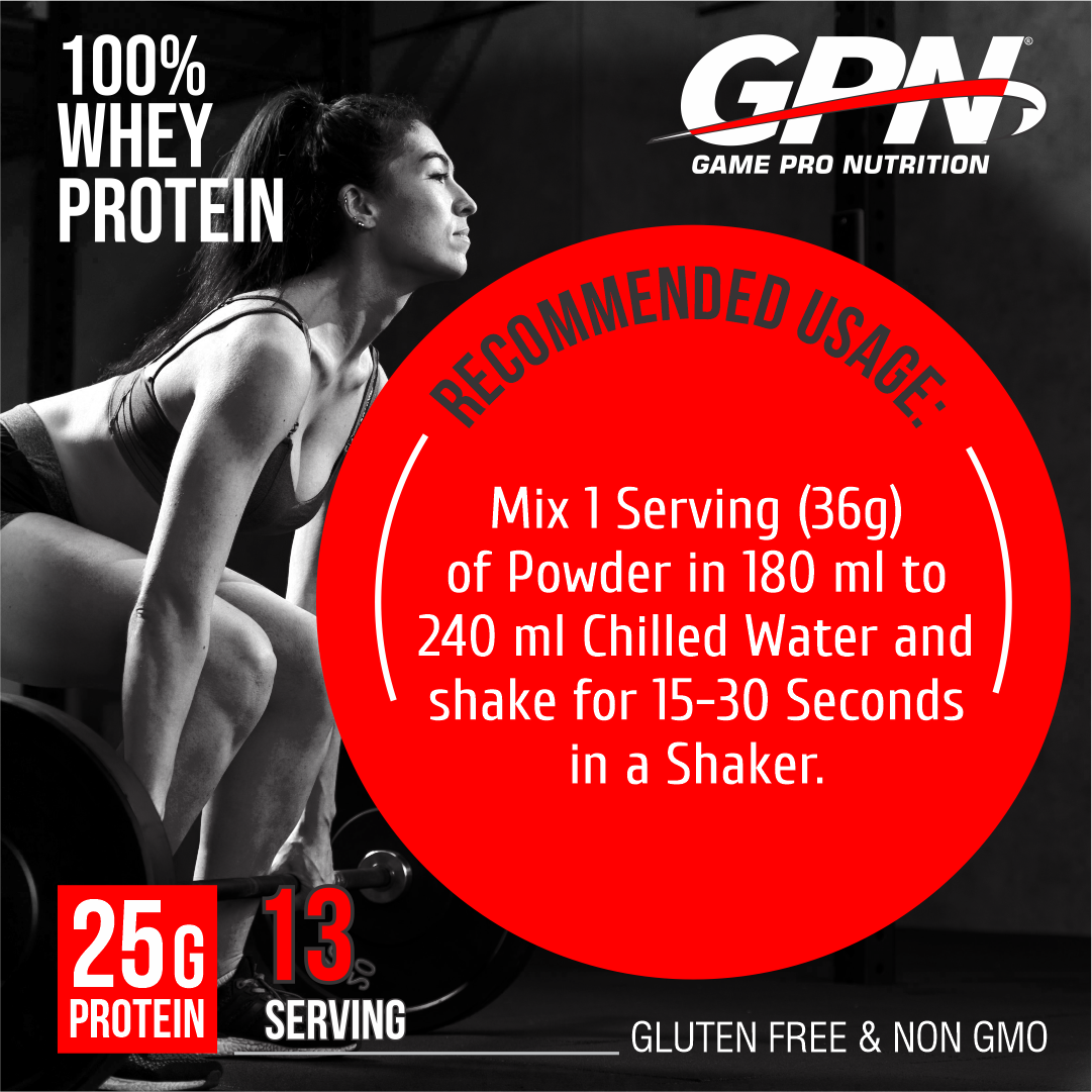 GPN 100% Whey Protein Powder,  (500g) Post-workout supplement