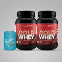 Gold Whey 1kg (Pack of 2) with AlphaMen