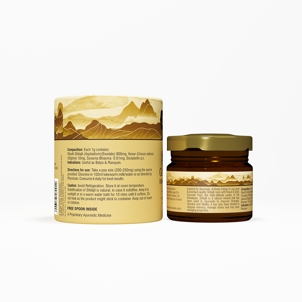 Activate Shilajit with Gold & Kesar – 20g – Himalayan Origin