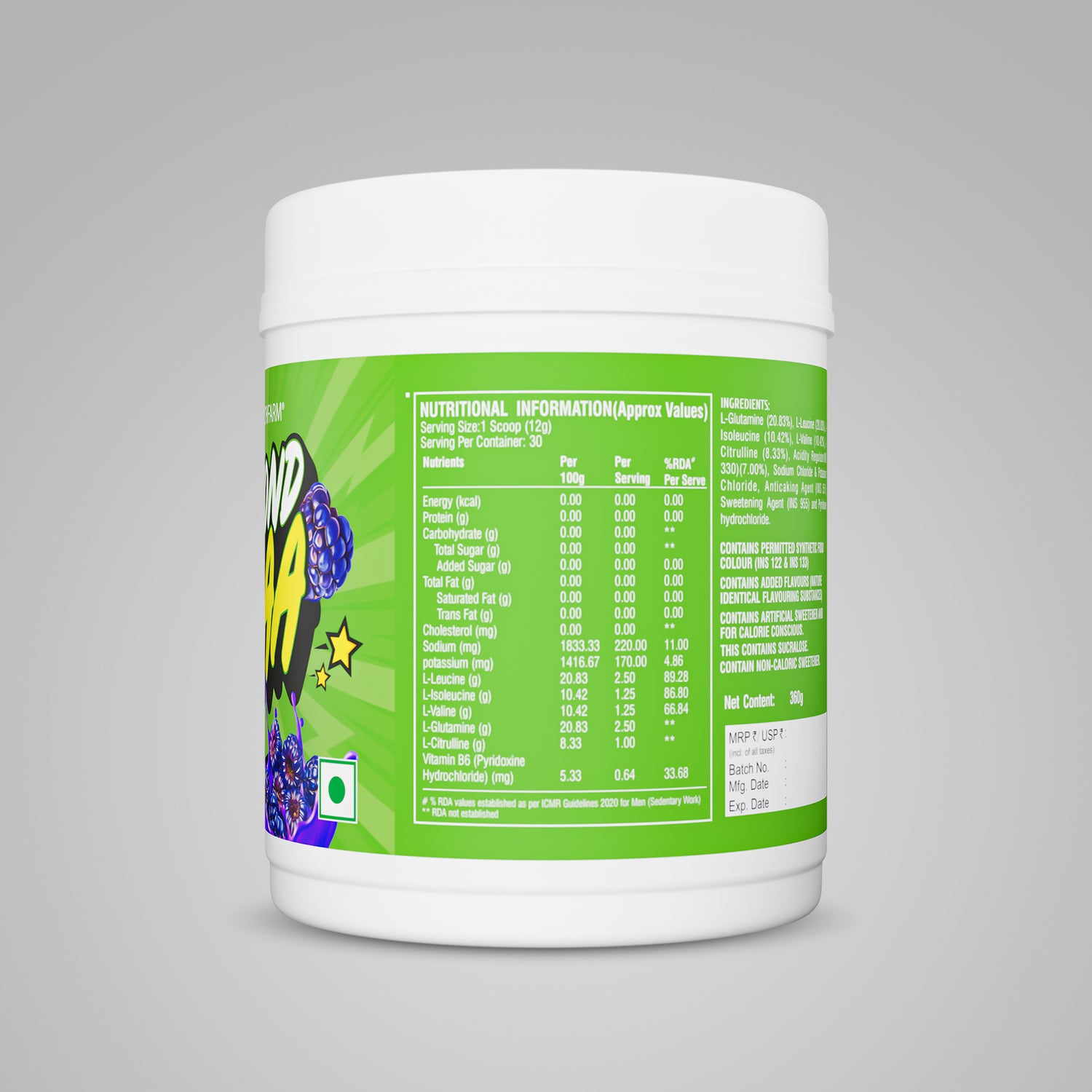 Healthfarm Beyond BCAA – 30 Servings for Muscle Recovery & Performance