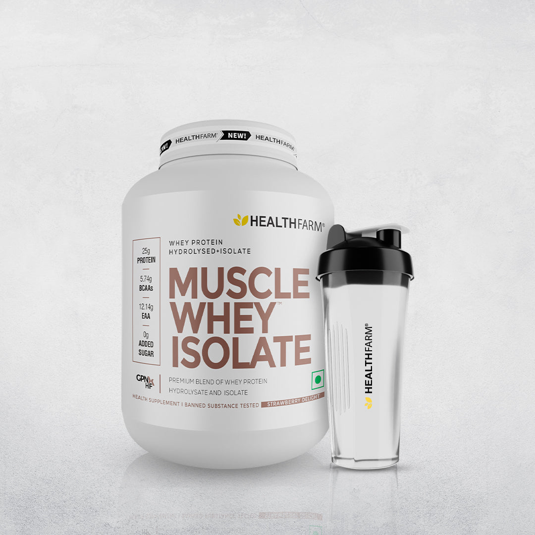 HealthFarm Muscle Whey Isolate | Premium Blend of Whey Protein Hydrolysate and Isolate