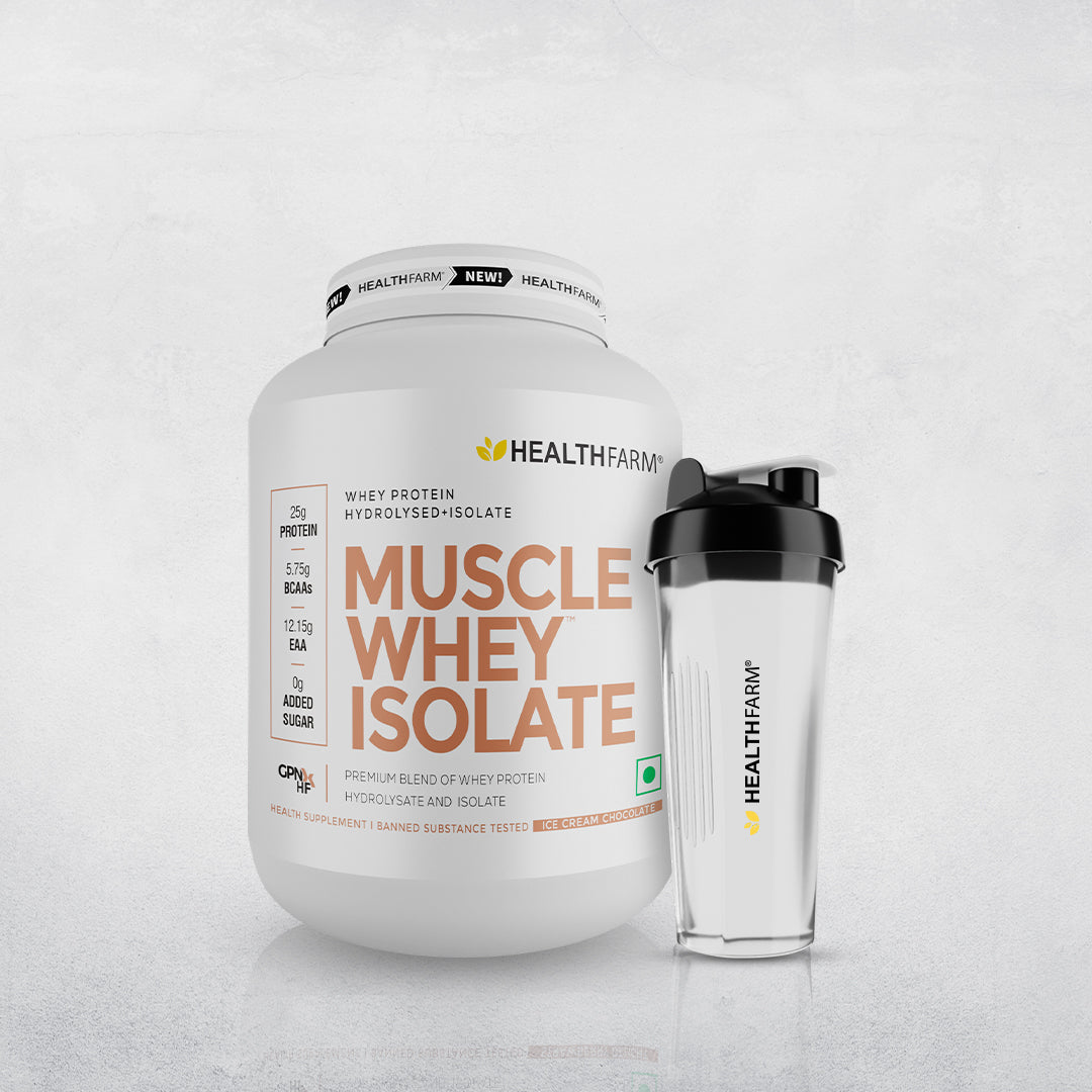 HealthFarm Muscle Whey Isolate | Premium Blend of Whey Protein Hydrolysate and Isolate
