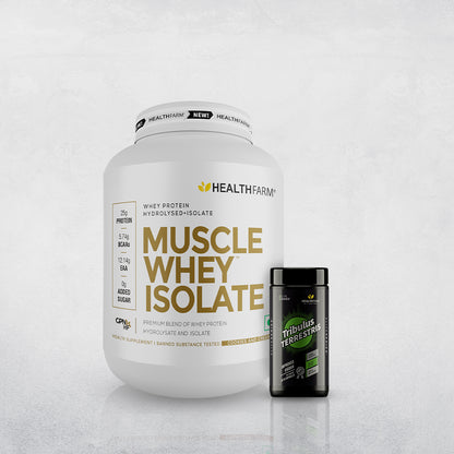 HealthFarm Muscle Whey Isolate | Premium Blend of Whey Protein Hydrolysate and Isolate
