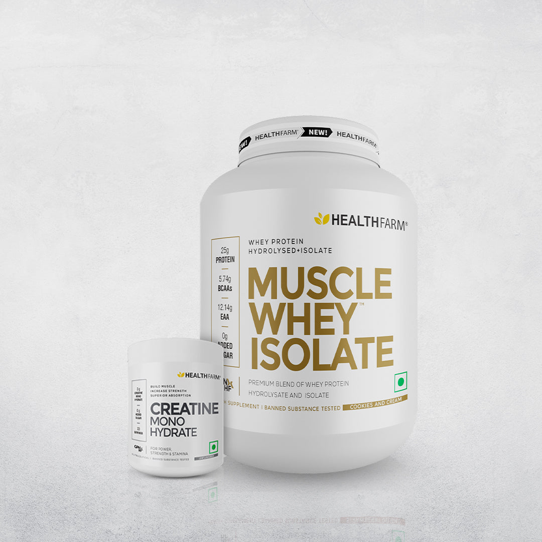 HealthFarm Muscle Whey Isolate | Premium Blend of Whey Protein Hydrolysate and Isolate
