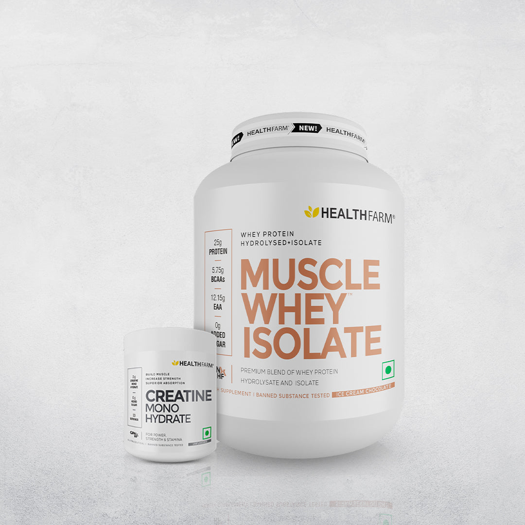 HealthFarm Muscle Whey Isolate | Premium Blend of Whey Protein Hydrolysate and Isolate