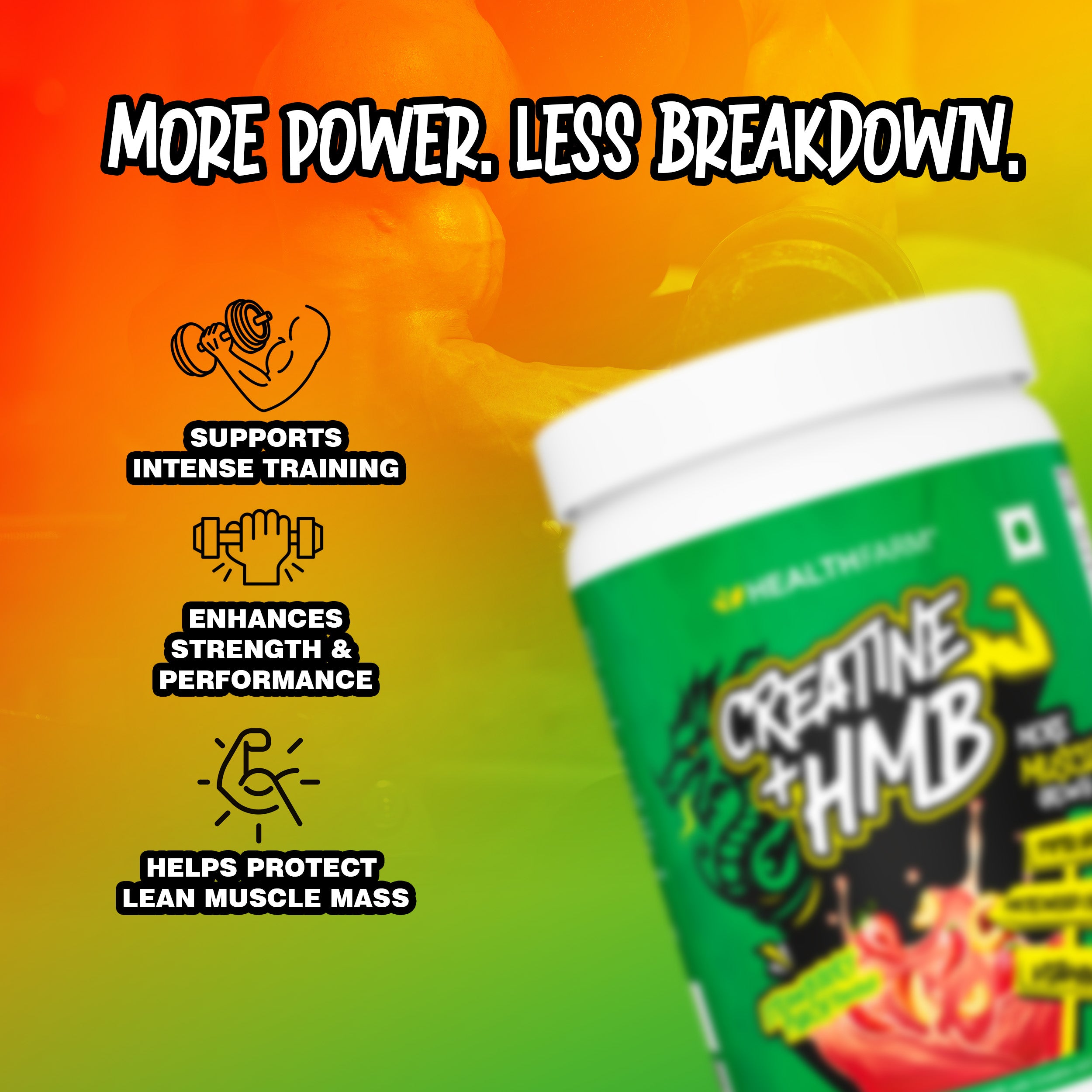 Healthfarm Creatine + HMB | Premium Creatine Formula for Muscle Growth