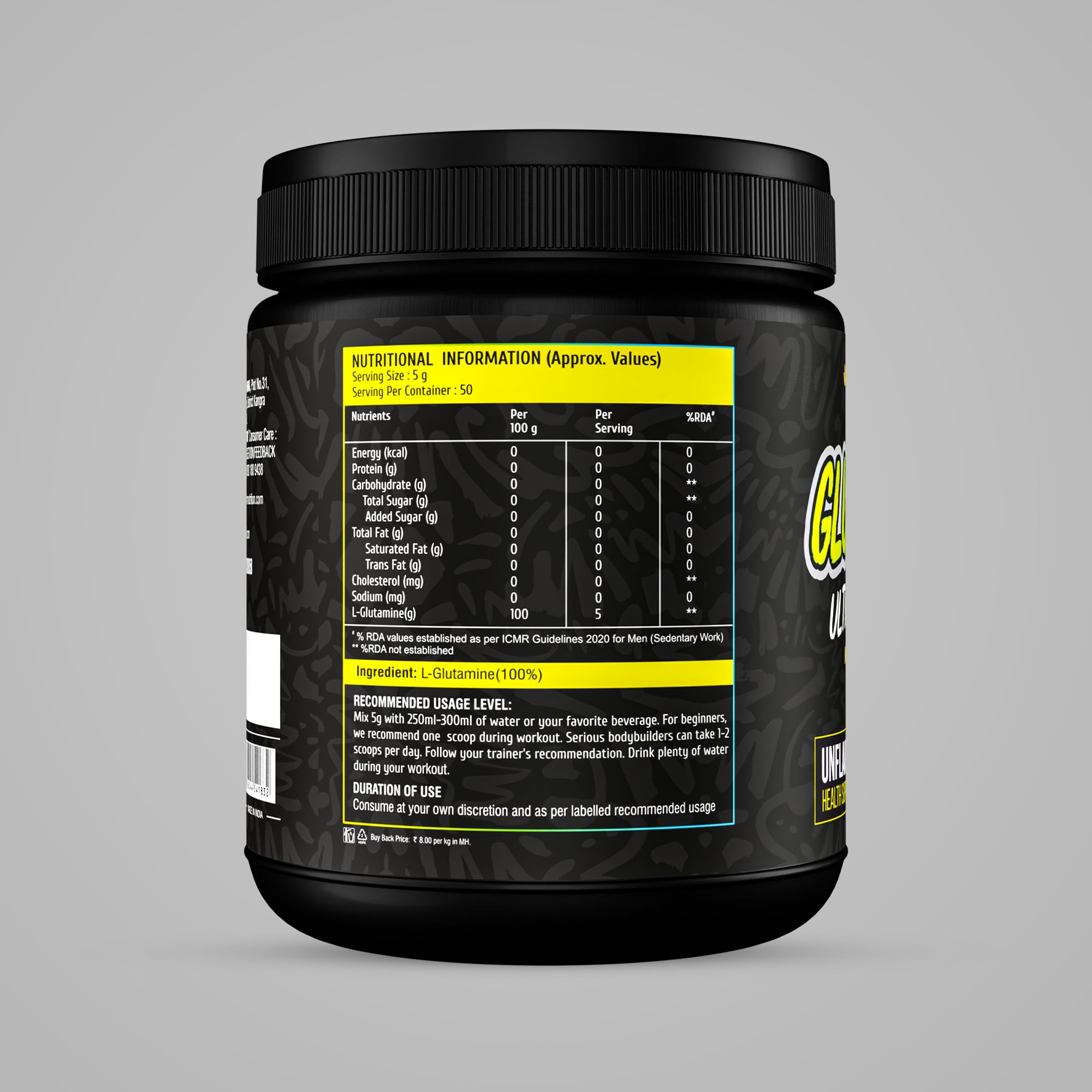 HealthFarm Glutamine Powder for Ultimate Power