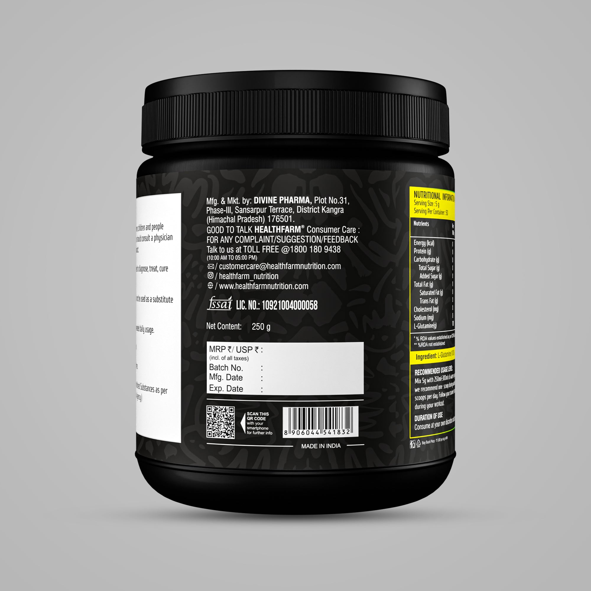 HealthFarm Glutamine Powder for Ultimate Power