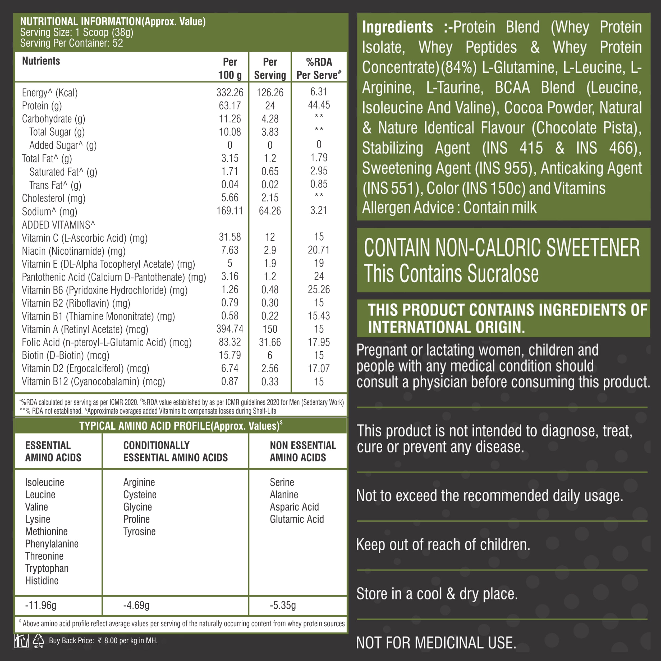 Healthfarm Maxwhey 24g Protein | 100% Whey Protein