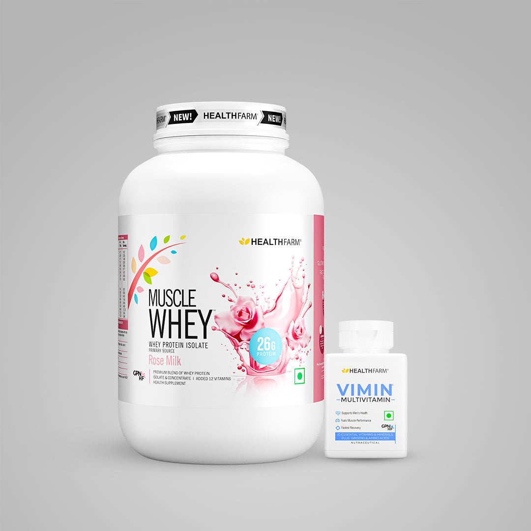 HealthFarm Muscle Whey Protein Isolate & Concentrate | Premium Blend of Whey Protein