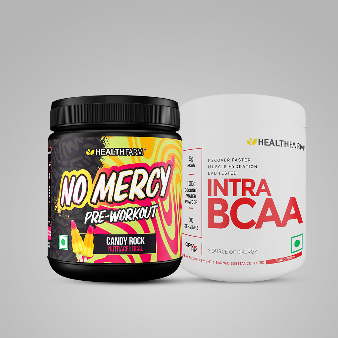 Healthfarm No Mercy Pre Workout + Intra BCAA (180G) + Shaker