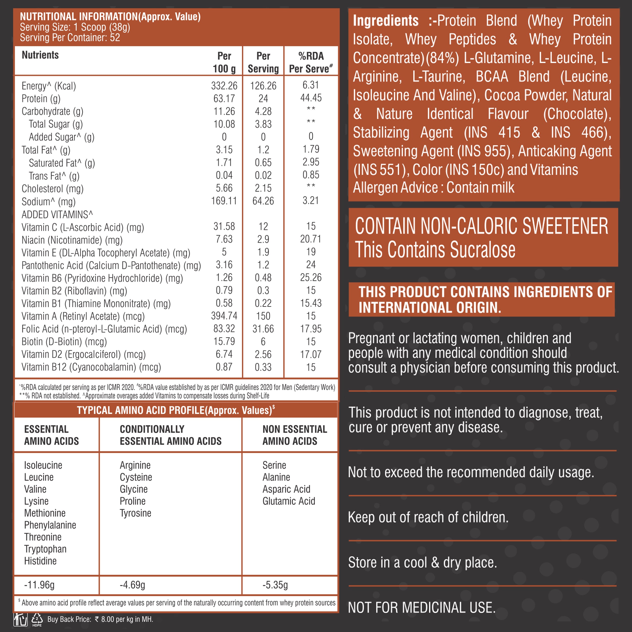 Healthfarm Maxwhey 24g Protein | 100% Whey Protein