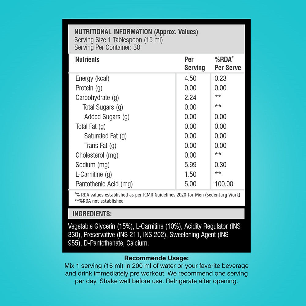 HF Series L- Carnitine 1500mg Preworkout Supplement