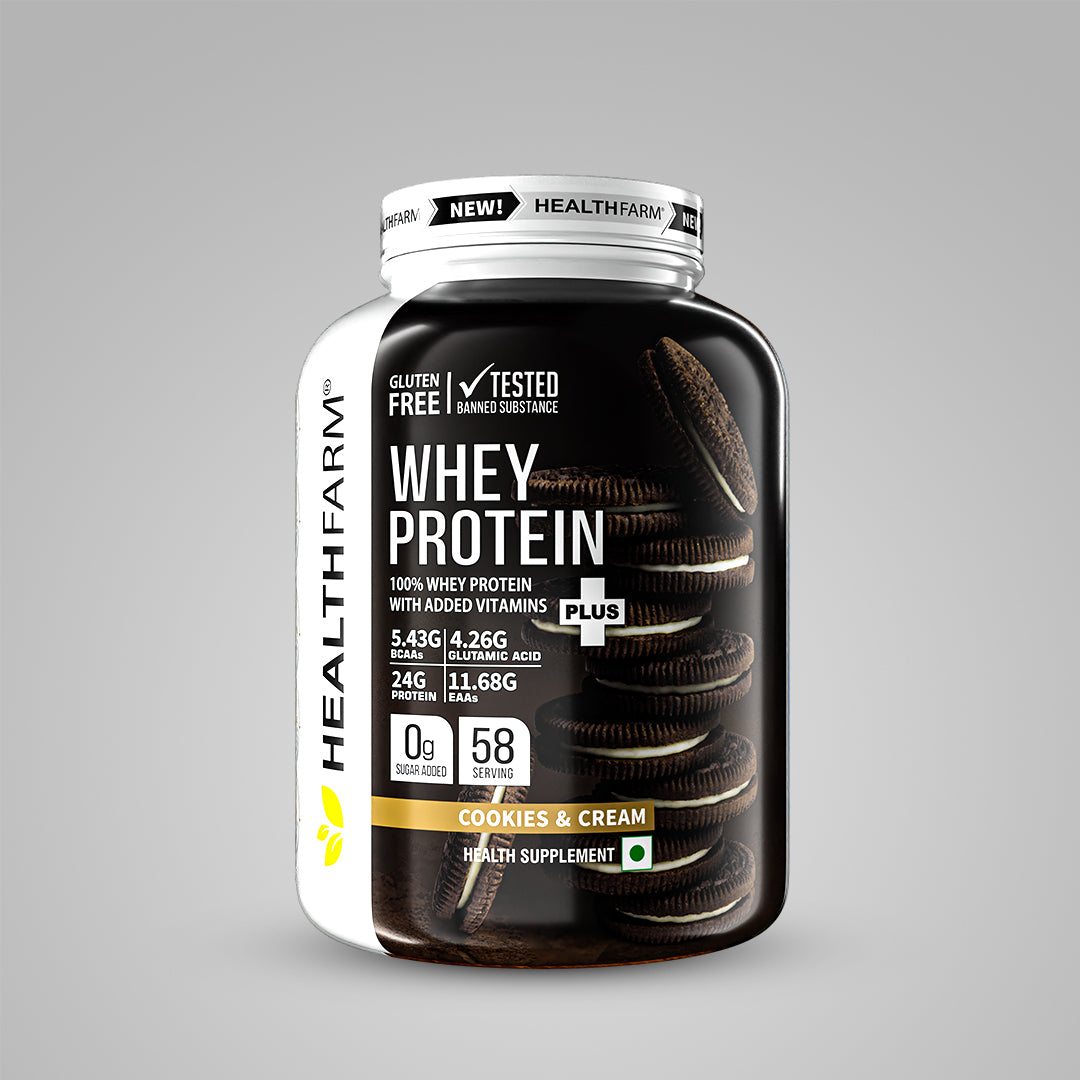 Healthfarm Whey Protein Plus | 100% Whey Protein with Added Vitamins