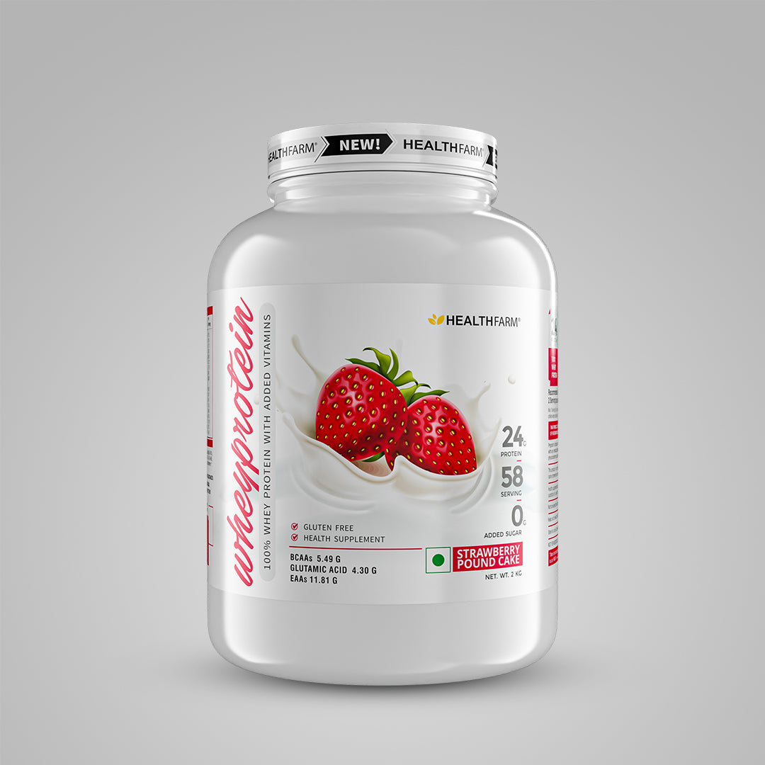 Healthfarm Whey Protein Plus | 100% Whey Protein with Added Vitamins