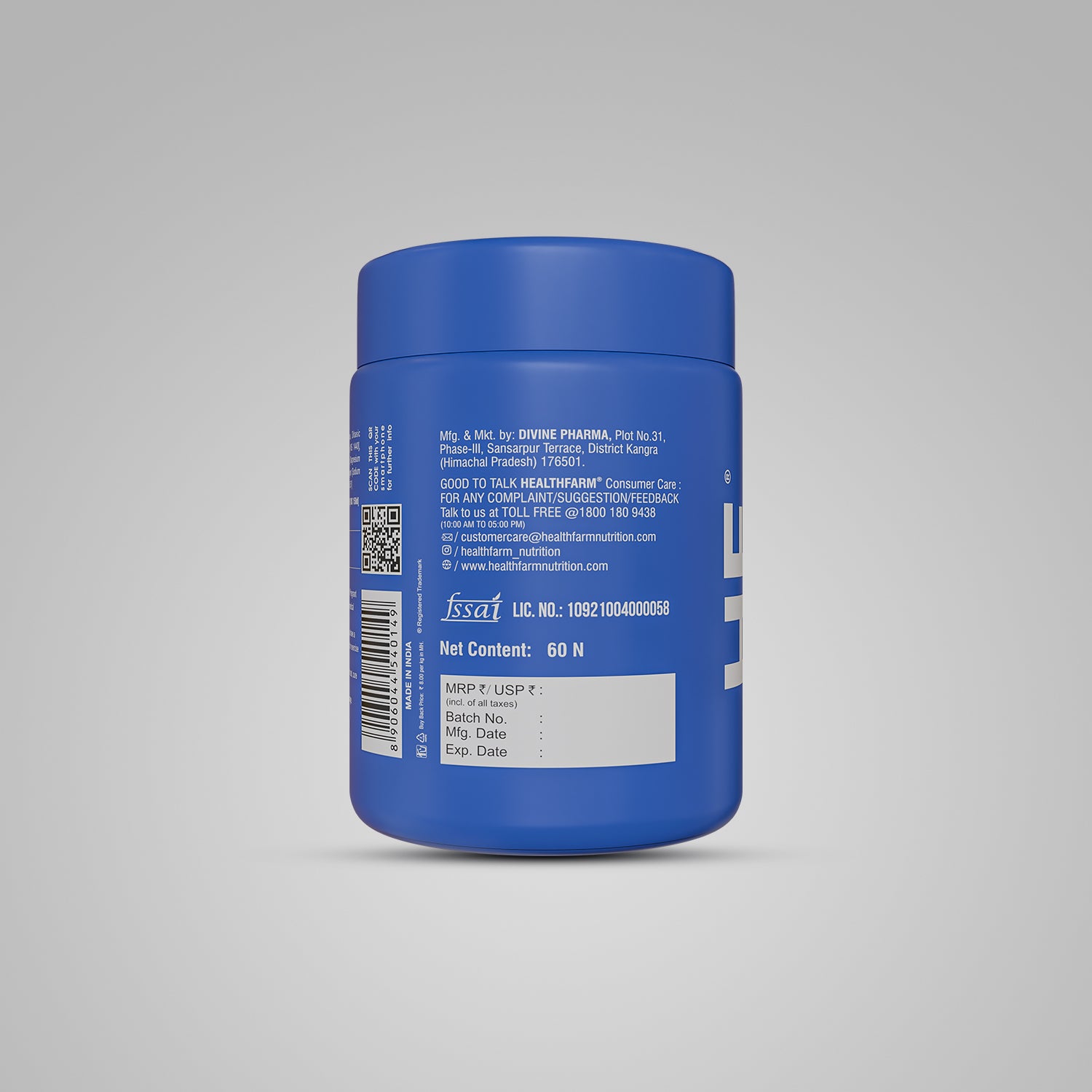 HealthFarm Advance Caffeine Tablets for Men and Women (60 Tab)