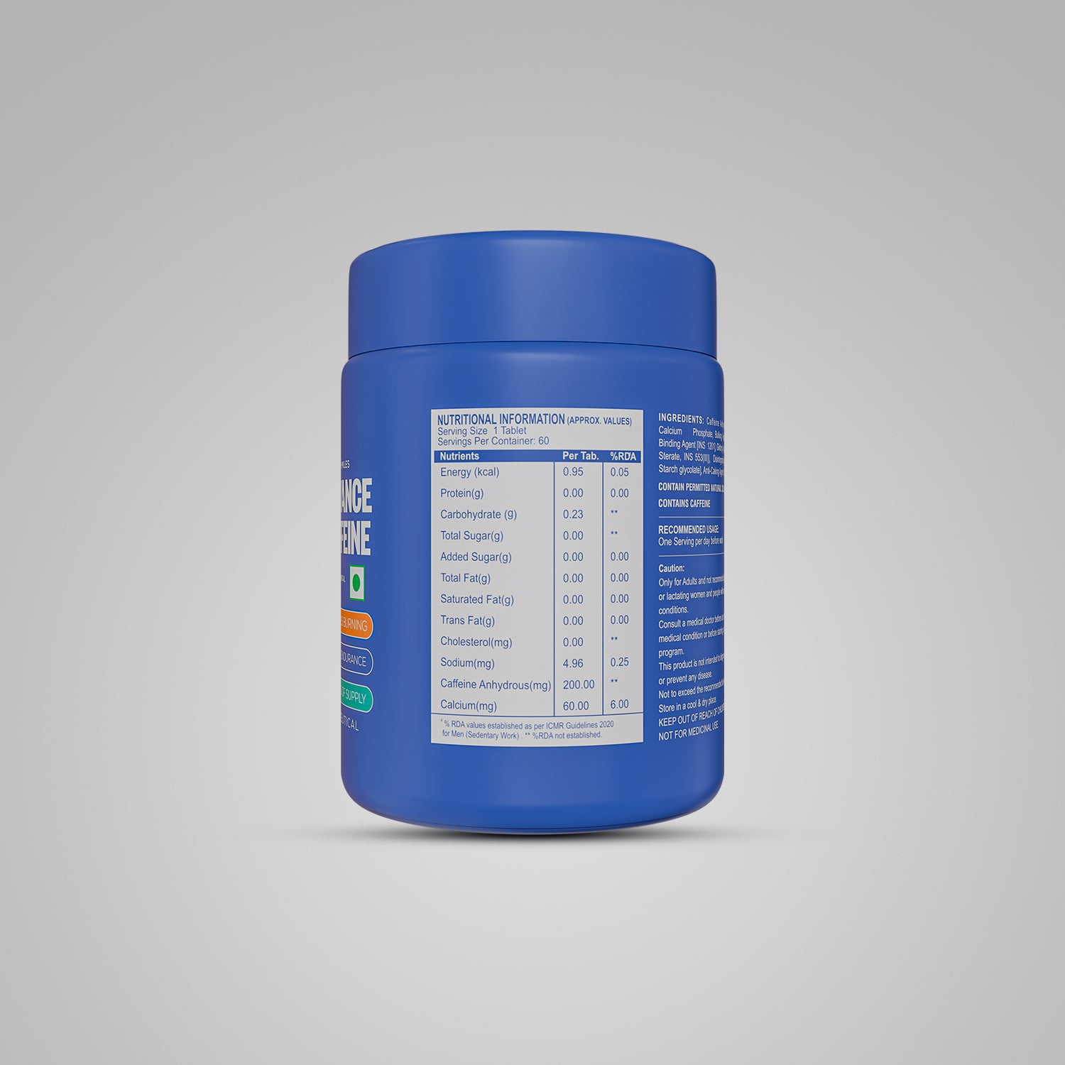 HealthFarm Advance Caffeine Tablets for Men and Women (60 Tab)