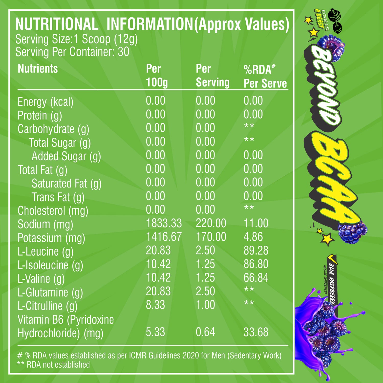 Healthfarm Beyond BCAA – 30 Servings for Muscle Recovery & Performance