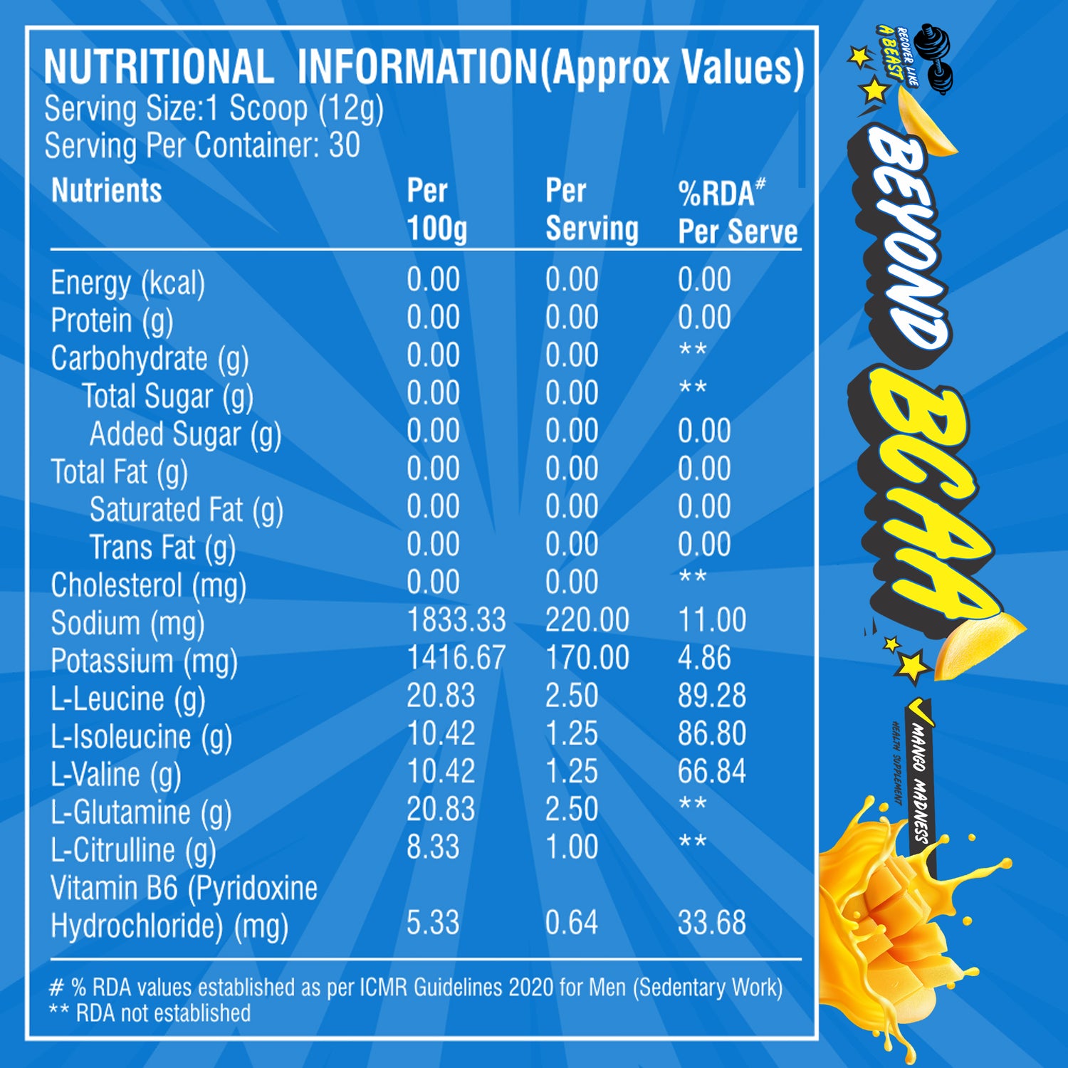 Healthfarm Beyond BCAA – 30 Servings for Muscle Recovery & Performance