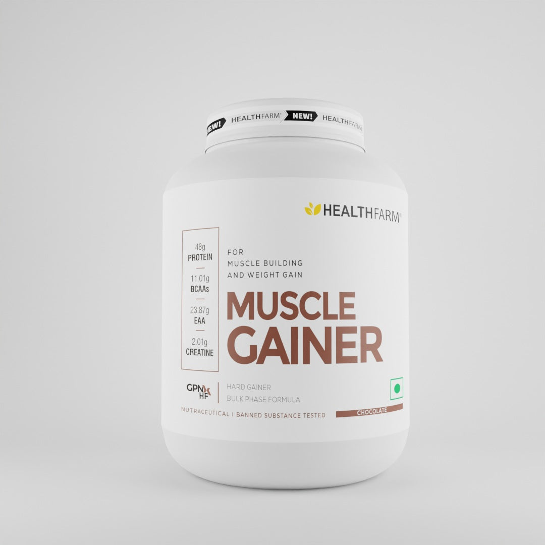 Healthfarm Muscle Gainer (3Kg) Hard Gainer Bulk Phase Formula