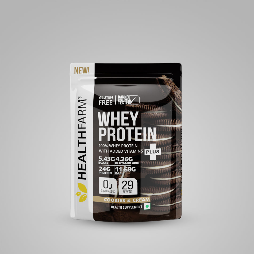 Healthfarm Whey Protein Plus | 100% Whey Protein with Added Vitamins