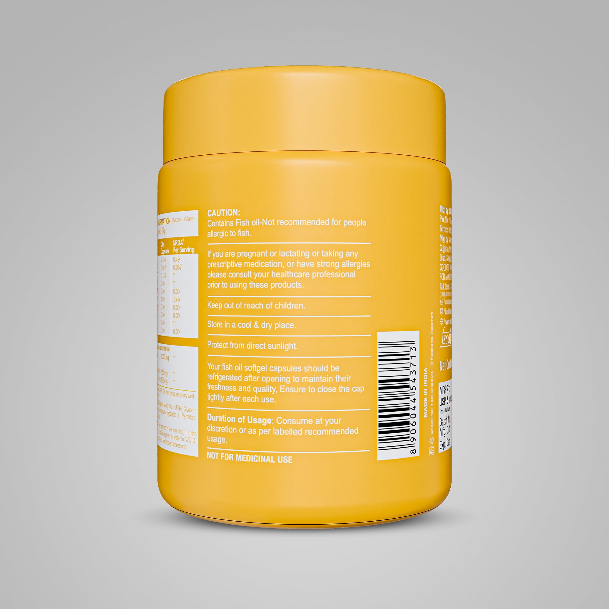 Healthfarm Omega 3 Fish Oil (EPA & DHA), 60 Softgel