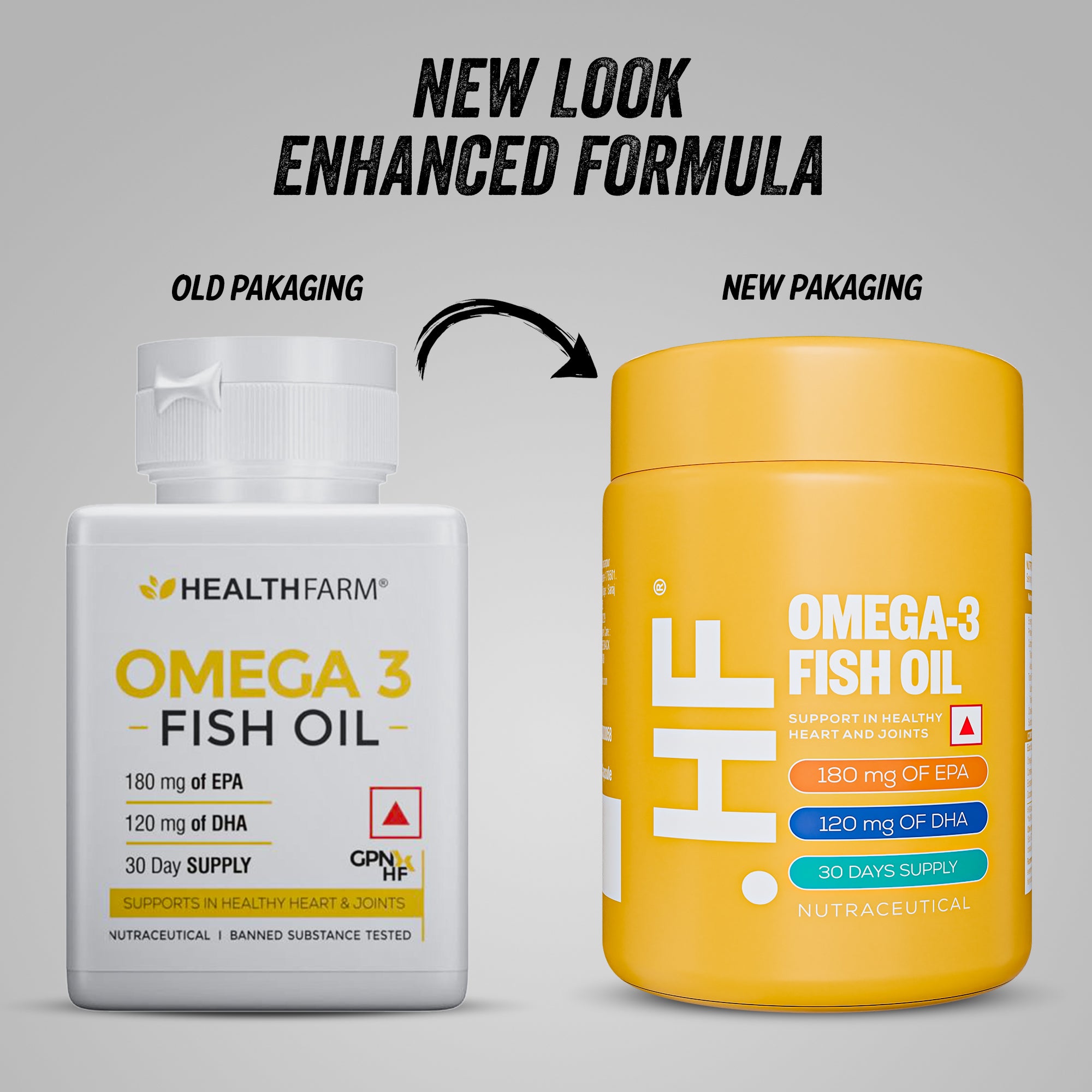 Healthfarm Omega 3 Fish Oil (EPA & DHA), 60 Softgel