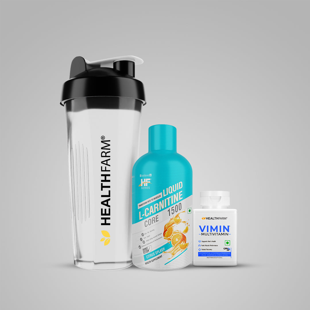 Healthfarm L- Carnitine 1500mg + Vimin + Plastic Shaker