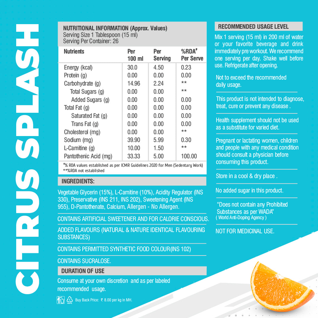 HF Series L- Carnitine Preworkout Supplement