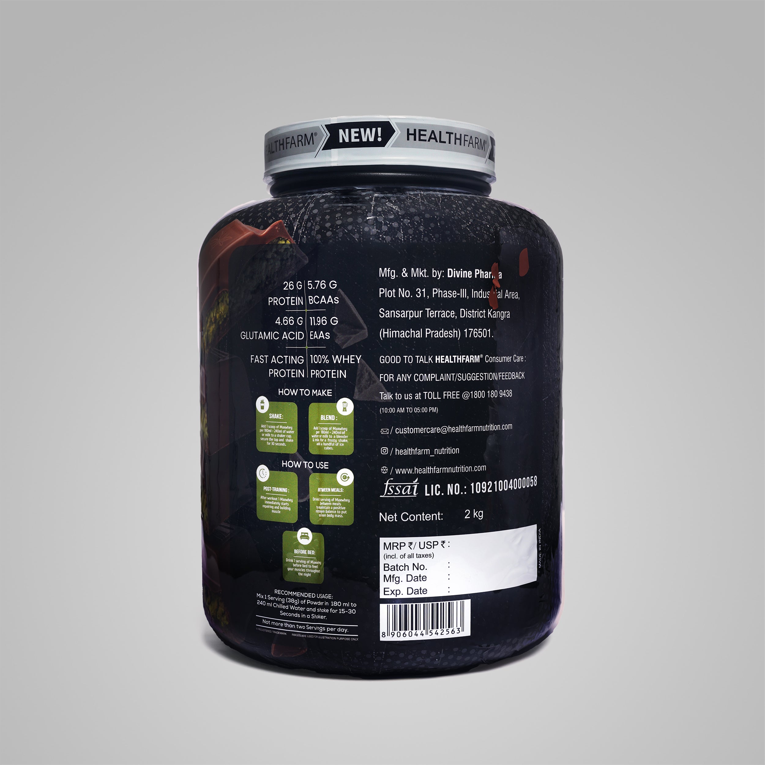 Healthfarm Maxwhey 24g Protein | 100% Whey Protein