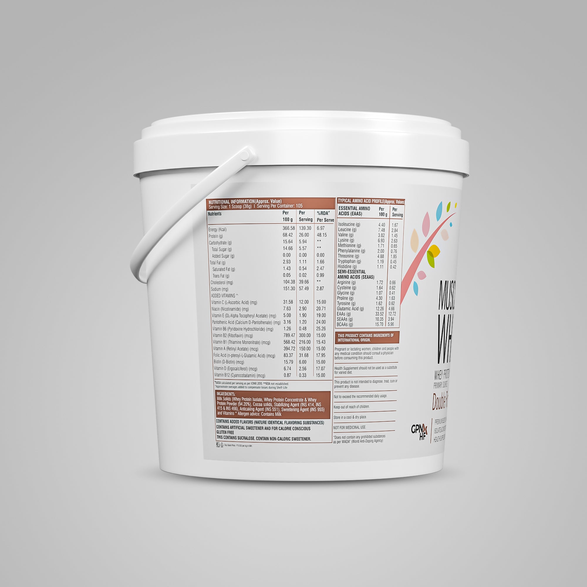 HealthFarm Muscle Whey Protein Isolate & Concentrate | Premium Blend of Whey Protein