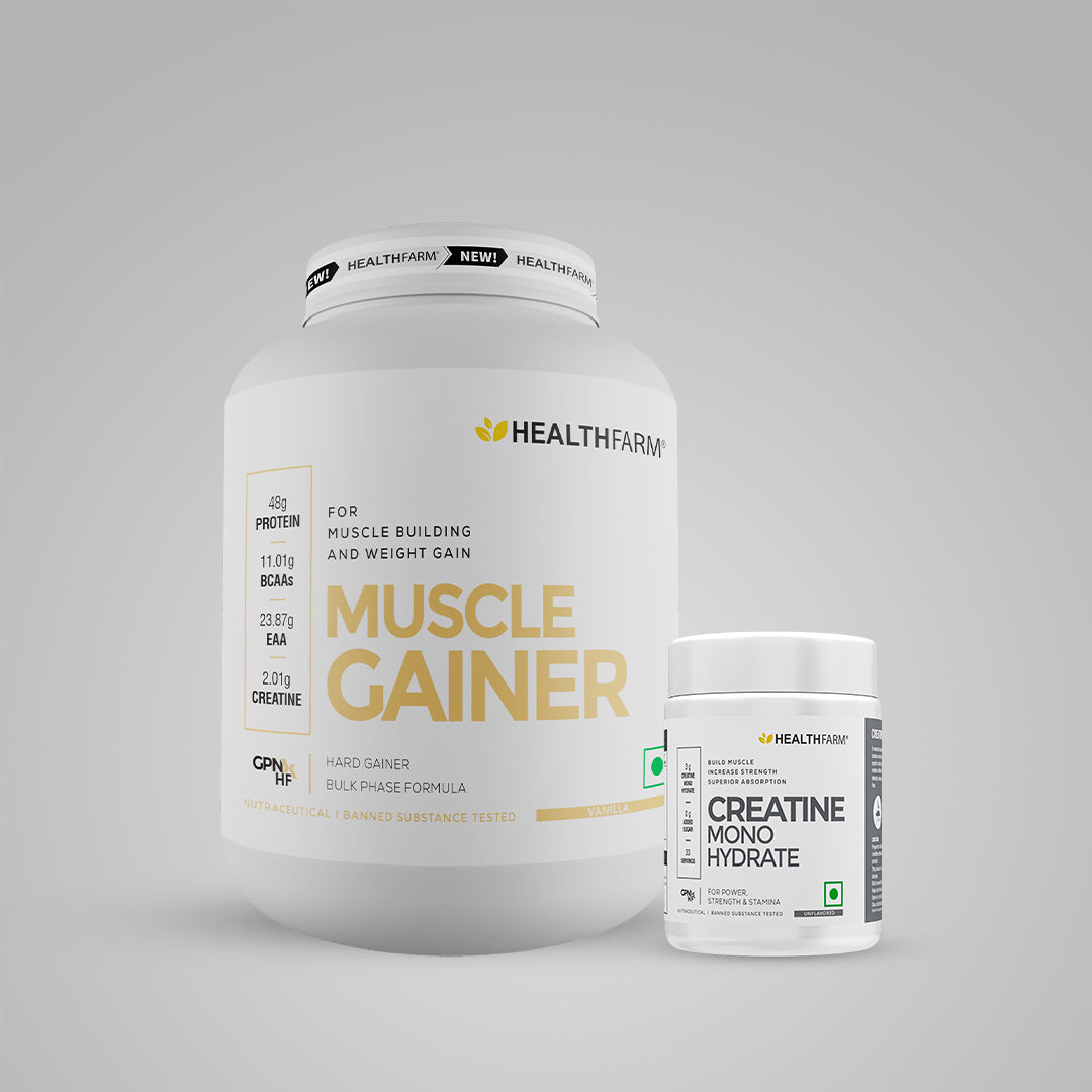Healthfarm Muscle Gainer (3Kg) Hard Gainer Bulk Phase Formula