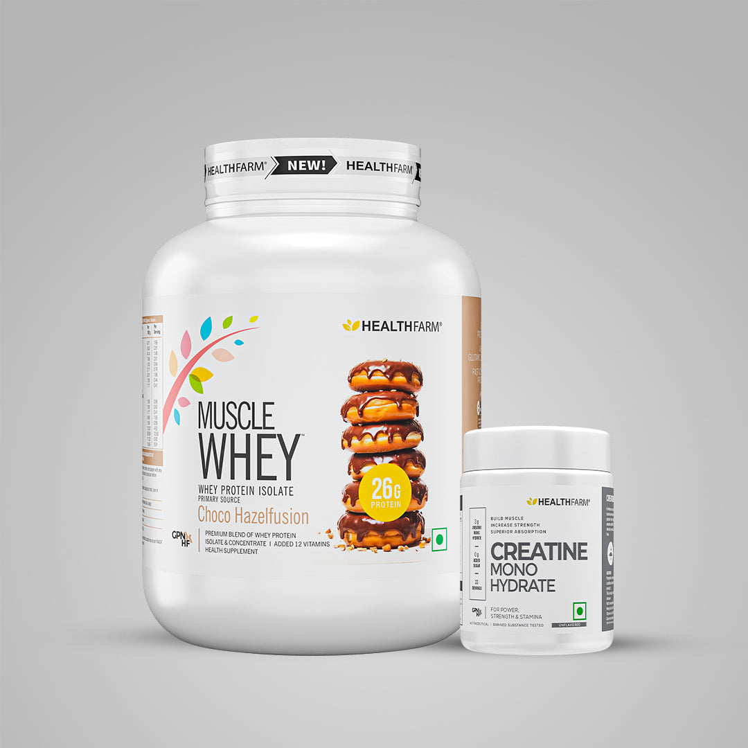HealthFarm Muscle Whey Protein Isolate & Concentrate | Premium Blend of Whey Protein