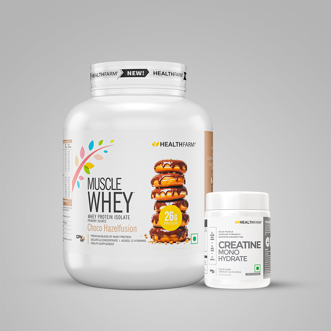 HealthFarm Muscle Whey Protein Isolate & Concentrate | Premium Blend of Whey Protein